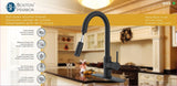 Boston Harbor FP4AF272BL Contemporary Pull-Down Kitchen Faucet, 1.8 gpm, 1-Faucet Handle, 1, 3-Faucet Hole, Chrome