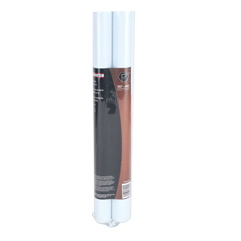 ProSource 21013PHX-PS Adjustable Closet Rod, 30 to 48 in L, Steel