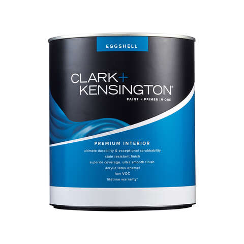 Clark+Kensington Eggshell Designer White Paint + Primer Interior 1 qt, Pack of 4