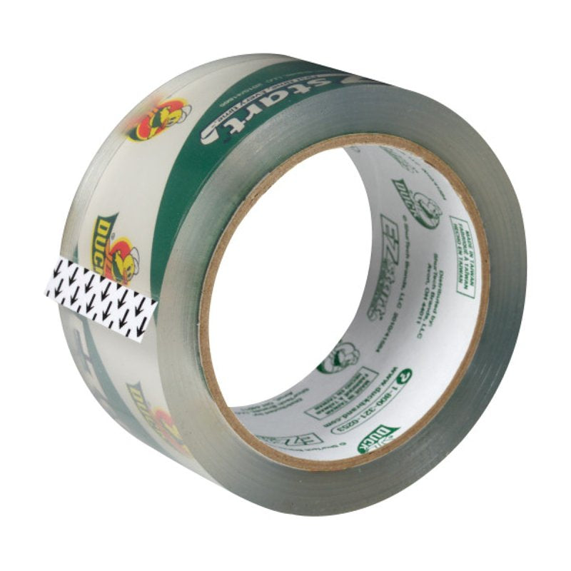 Duck EZ Start 285711 Packaging Tape, 55 yd L, 1.88 in W, Clear