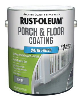 Rust-Oleum Porch & Floor Satin Pewter Porch and Floor Paint+Primer 1 gal, Pack of 2