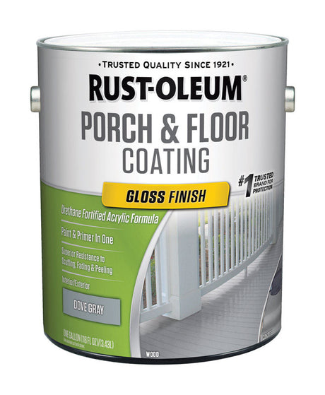 Rust-Oleum Porch & Floor Gloss Dove Gray Porch and Floor Paint+Primer 1 gal, Pack of 2