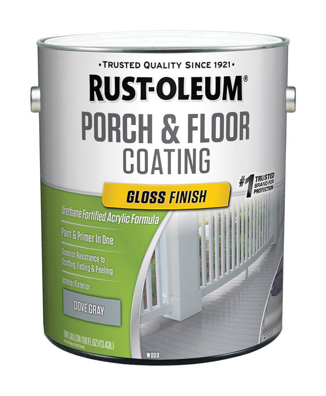 Rust-Oleum Porch & Floor Gloss Dove Gray Porch and Floor Paint+Primer 1 gal, Pack of 2