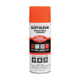 Rust-Oleum Industrial Choice Gloss OSHA Safety Orange Multi-Purpose Enamel Spray 12 oz, Pack of 6