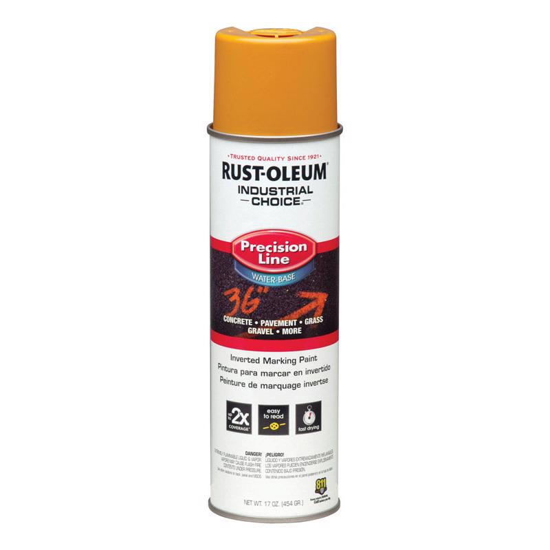 Rust-Oleum 203033 Inverted Marking Spray Paint, Caution Yellow, 17 oz, Can