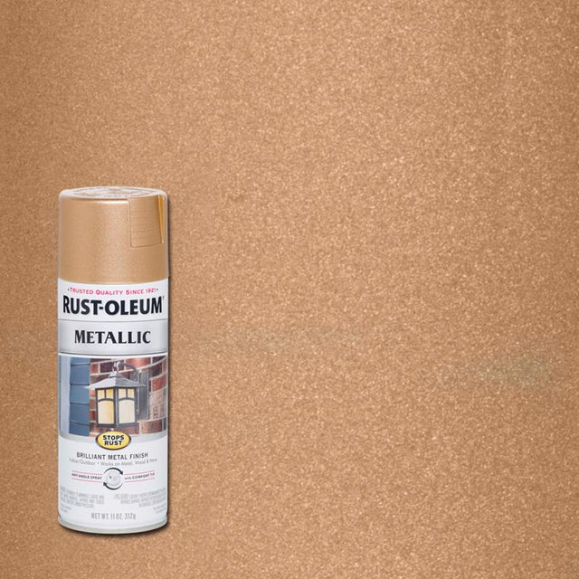Rust-Oleum Stops Rust Metallic Rose Gold Spray Paint 11 oz, Pack of 6