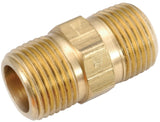 Anderson Metals 756122-04 Pipe Nipple, 1/4 in, MPT, Brass, 1000 psi Pressure, 1 in L