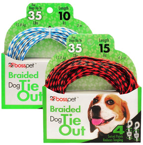 Guardian Gear Q241000099 Pet Tie-Out Belt, Braided, 10 ft L Belt/Cable, Poly