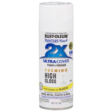 Rust-Oleum Painter's Touch 2X Ultra Cover High-Gloss White Paint+Primer Spray Paint 12 oz, Pack of 6