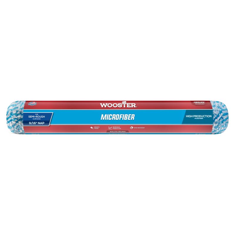 Wooster Microfiber 18 in. W X 9/16 in. Paint Roller Cover 1 pk