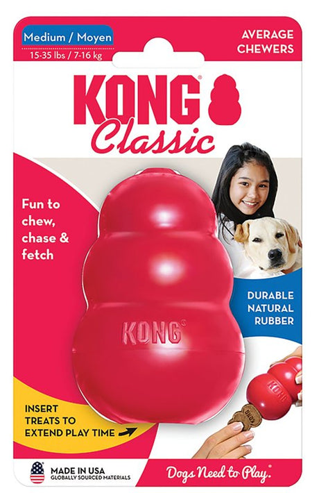 Kong Classic T2 Dog Toy, M, Rubber, Red