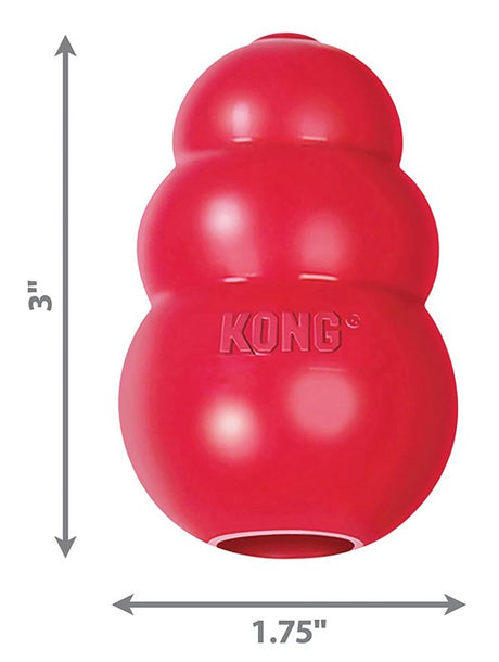 Kong Classic T3 Dog Toy, Small, Rubber, Red