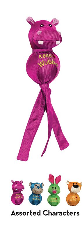 Kong Wubba Ballistic Friends WBF1 Dog Toy, L, Nylon, Assorted