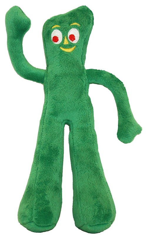 multipet MP6674 09 Dog Toy, 9 in, Gumby Plush, Cotton/Polyester/Squeaker
