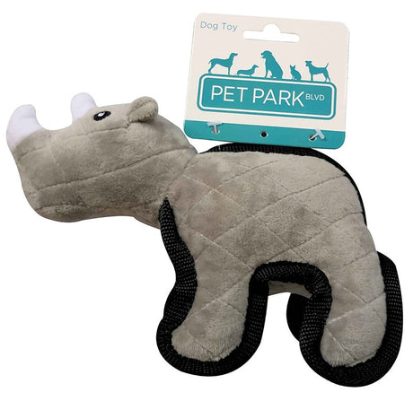 Pet Park Blvd US2021 14 20 Dog Toy, Small, Chew, Tuffimals Rhino