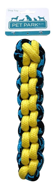 Pet Park Blvd US2046 99 Dog Toy, Chew, Fetch Toy, Paracord Rope Stick, Yellow