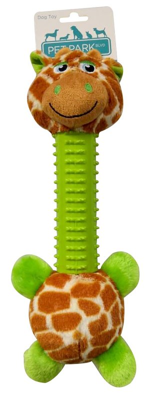 Pet Park Blvd US2207 11 Dog Toy, L in, Sillies Giraffe, Brown/Green