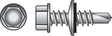 HILLMAN No. 12-14 X 1 in. L Hex Hex Head Self-Drilling Screws 100 pk