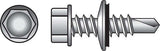 HILLMAN No. 12-14 X 1 in. L Hex Hex Head Self-Drilling Screws 100 pk
