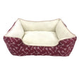 PetEdge Slumber Pet ZA2227 19 83 Cuddler Bed, 20 in L, 16 in W, Arrow Pattern, Polyester Fill, Sherpa Cover, Red