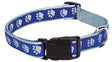 Casual Canine ZA8871 10 19 Dog Collar, 10 to 16 in L Collar, 5/8 in W Collar, Nylon, Blue, Two Tone Paw Print