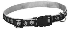 Casual Canine ZA8871 14 17 Dog Collar, 14 to 20 in L Collar, 5/8 in W Collar, Nylon, Black, Two Tone Paw Print