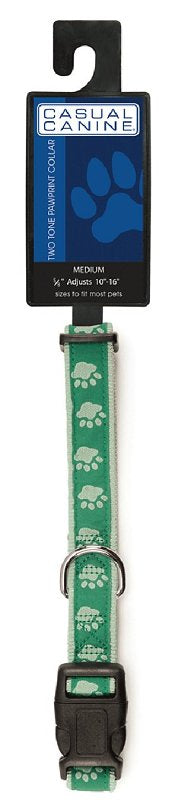 Casual Canine ZA8871 18 43 Dog Collar, 18 to 26 in L Collar, 1 in W Collar, Nylon, Green
