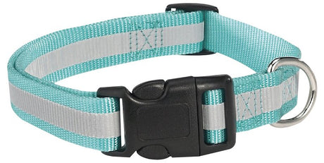 Guardian Gear ZA984 10 19 Dog Collar, 10 to 16 in L Collar, 5/8 in W Collar, Nylon, Blue, Reflective Taping