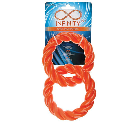 Infinity ZD2059 69 Dog Toy, 2-Ring, Thermoplastic Rubber, Orange
