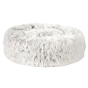 Slumber Pet ZW1652 48 11 Plush Cuddler Bed, 48 in L, 11 in W, Round, Bumper Style Pattern, Polyester Cover, Cream