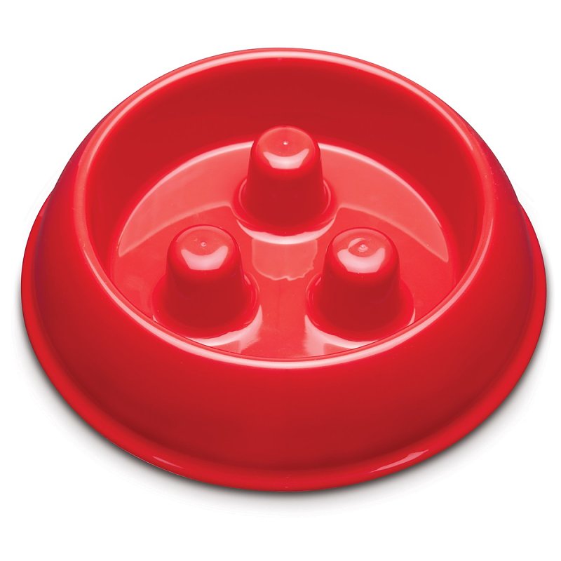 ProSelect ZX7082 14 Slow Feeder Bowl, S, 12 oz Volume, Plastic, Red