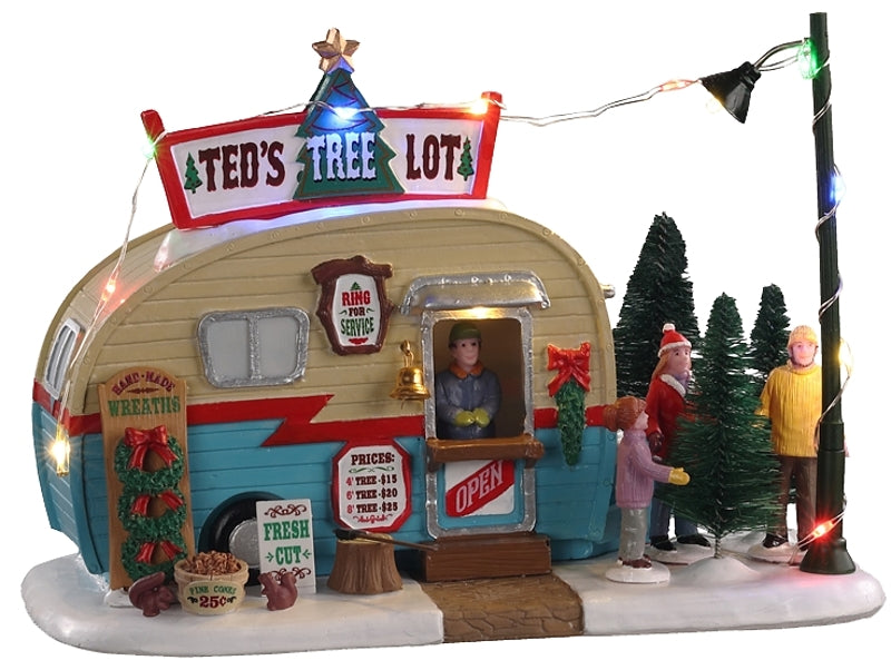 Lemax 04746 Ted's Tree Lot Figurine, Battery Operated, 4.5 V, Pack of 6