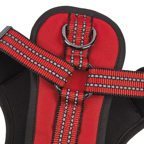Guardian Gear ZA0031 10 83 Reflective Harness, 12 to 20 in, Fastening Method: O-Ring Strap, Nylon Harness, True Red