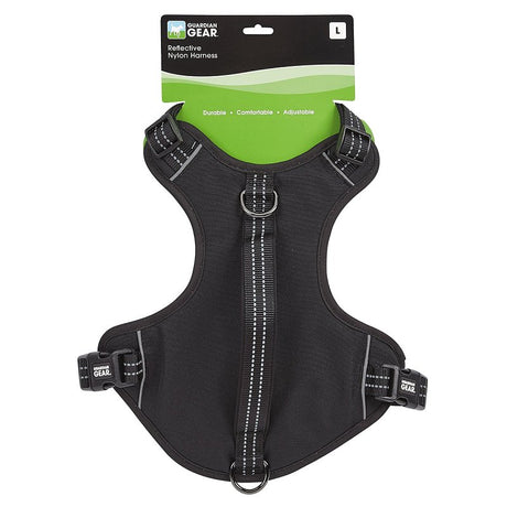 Guardian Gear ZA0031 20 30 Reflective Harness, 24 to 35 in, Fastening Method: O-Ring Strap, Nylon Harness, Jet Black