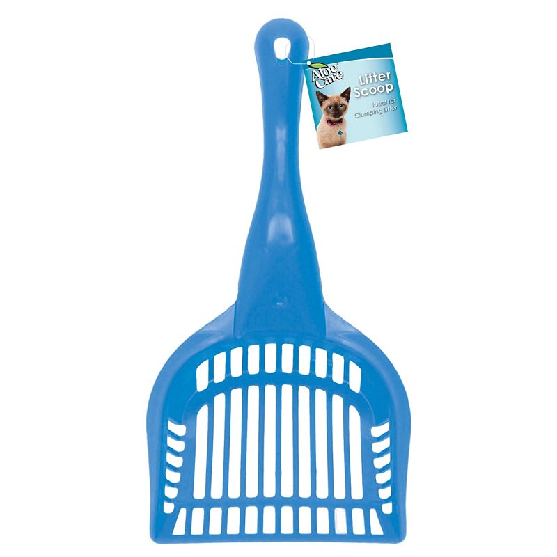 Aloe Care A04987 Litter Scoop, Plastic, Blue, Polished