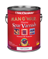 McCloskey Man O' War 080.0007509.007 Marine Spar Varnish, Gloss, Clear, Liquid, 1 gal, Pack of 2
