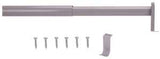 ProSource 21015ZCX-PS Adjustable Closet Rod, 72 to 96 in L, Steel, Silver