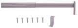ProSource 21015ZCX-PS Adjustable Closet Rod, 72 to 96 in L, Steel, Silver