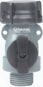 Gilmour 800014-1001 Shut-Off Valve, 5/8 in, Threaded, 1-Port/Way, Manual Actuator, Polymer Body, Gray