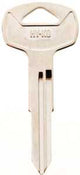 Hy-Ko 11010DA23 Automotive Key Blank, Brass, Nickel, For: Nissan Vehicle Locks, DA23 Key Number, Pack of 10