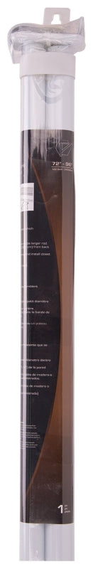 ProSource 21015PHX-PS Adjustable Closet Rod, 72 to 96 in L, Steel