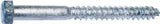 Midwest Fastener 05594 Lag Screw, 1/2 in Thread, 3 in OAL, 2 Grade, Galvanized