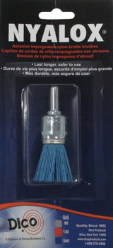 Dico 541-787-3/4 End Brush, 3/4 in Dia, Nylon Bristle, 1/4 in Arbor/Shank
