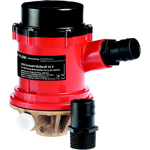 Johnson Pump 16004B24 Model 1600 Pro Series Livewell/Baitwell Pump, 24V