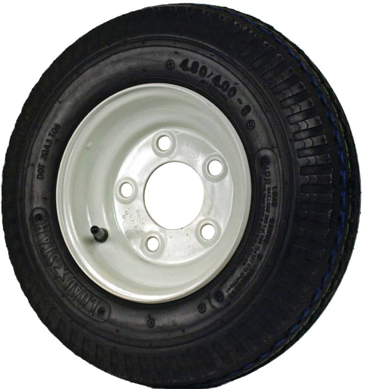 MARTIN Wheel DM408B-5I Trailer Tire Assembly, 480-8 Tire, 21 in Dia Tire, K371 Tread, Rubber Tire