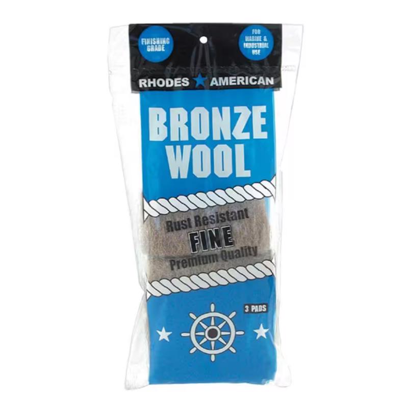 Rhodes American Homax 3 Grade Fine Bronze Wool Pads 3 pk