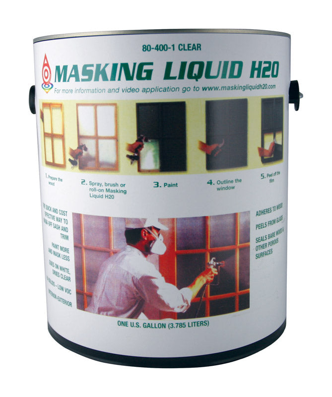 Associated Paint Clear Water-Based Acrylic Masking Liquid H2O 1 gal, Pack of 4