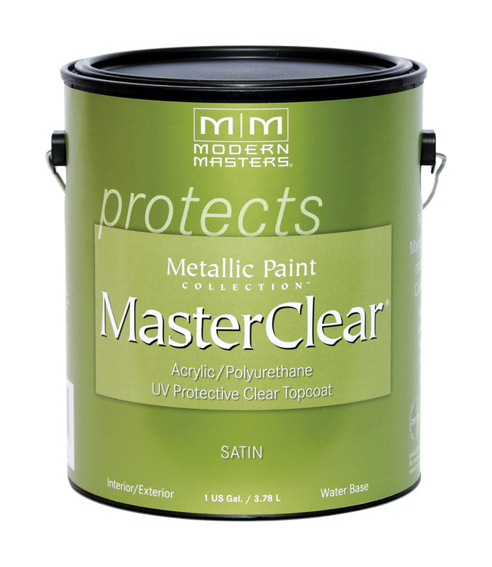 Modern Masters MasterClear Satin Clear Water-Based Protective Topcoat Interior 1 gal, Pack of 2
