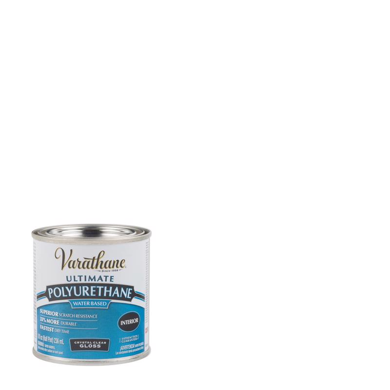 Varathane Ultimate Transparent Gloss Crystal Clear Water-Based Acrylic Modified Urethane Polyurethan, Pack of 4