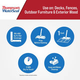 Thompson's WaterSeal Solid Coastal Gray Water-Based Acrylic/Alkyd/Urethane Waterproofing Wood Stain, Pack of 4